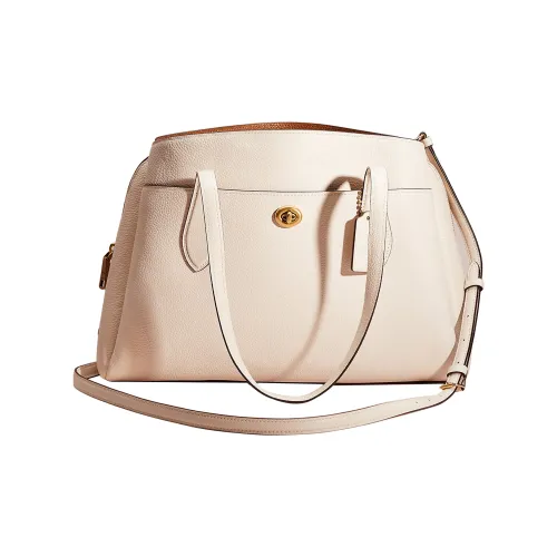 COACH Lora Каменная кожа Сумка Большая Женская Мел Белый