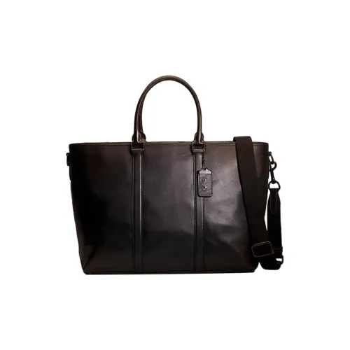 COACH Metropolitan Перчаточная дубленая кожа Коробка Сумка через плечо Сумка Большая Мужская Черная