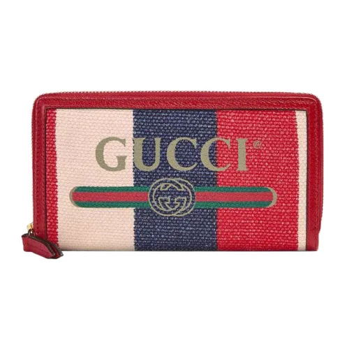 GUCCI Canvas с кожаными вставками держатель для карт кошелек женский красный синий и бежевый