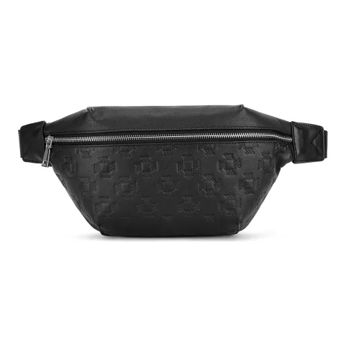 NOMK Коровья кожа Спортивный рюкзак чехол для телефона кошелек большой мужской черный