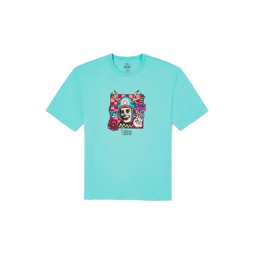 VANS x ONE PIECE Король OF Thieves Co Branded В избранном Озерно-голубой Унисекс Футболка
