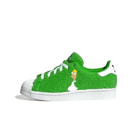 The Simpsons x Adidas Originals SUPERSTAR 'Marge Simpson' Low Топ Скейтборд Кроссовки Унисекс Зеленый