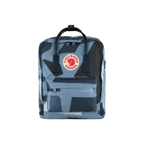 Fjallraven Kanken Компьютерный рюкзак Двойное плечо На открытом воздухе Сумка Полиэстер 16L Глубокое море Синий Унисекс