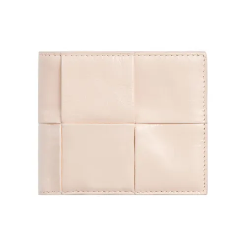 Bottega Veneta Кошелек из коровьей кожи с тканью маленький мужской светло-розовый