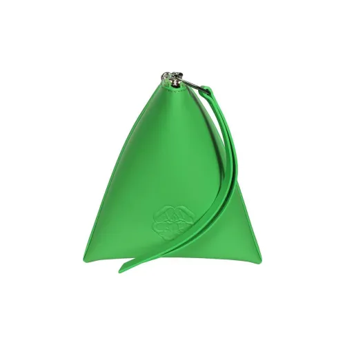 Alexander McQueen THE CURVE BAG Клатч из коровьей кожи женский зеленый