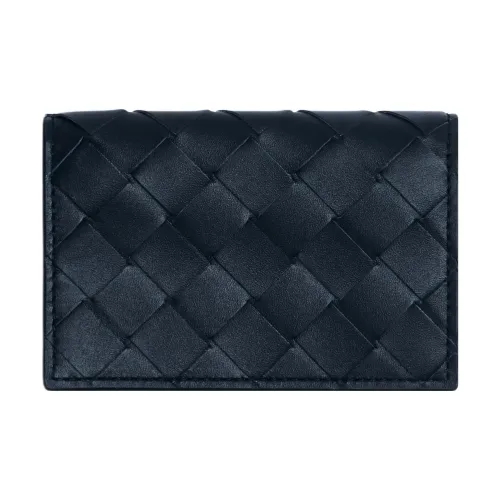 Bottega Veneta Кошелек из телячьей кожи держатель для карт Мужской Темно-синий Желтый