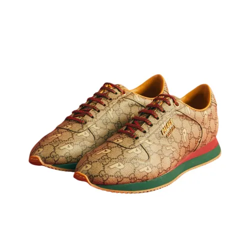 PALACE x GUCCI Низкий топ Повседневная обувь Женская Желтая