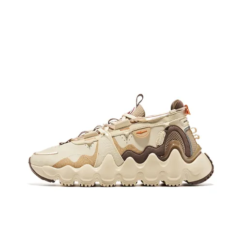 Erke Tianmu Гора Амортизация Износостойкий Низкий Топ Спортивная Повседневная Обувь Мужская Лен Коричневый