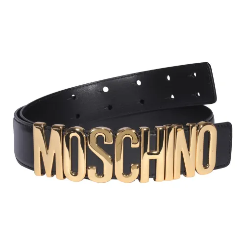 MOSCHINO Ремни из коровьей кожи, черные, женские