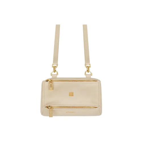 GIVENCHY Pandora Телячья кожа Сумка через плечо Мини Женская Бежевая