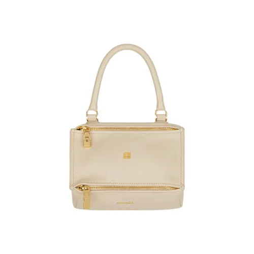 GIVENCHY Pandora Рельефная Телячья Кожа Одно Плечо Ручная Сумка Сумка через плечо Маленькая Женская Бежевая