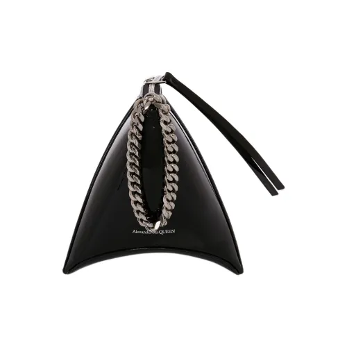 Alexander McQueen THE CURVE BAG Телячья кожа Клатч Женский Черный