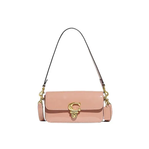 COACH Studio Корова Кожа Ручная Сумка Сумка через плечо Сумка на плечо Маленькая Женская Нежно-розовая