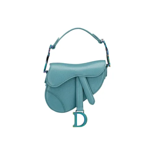 DIOR Сумка Saddle из козьей кожи сумка через плечо сумка Extra Mini женская небесно-голубая