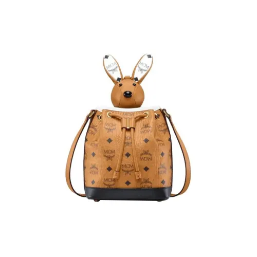 MCM Visetos Кожа Сумка через плечо Мини Женская Коньячный Коричневый