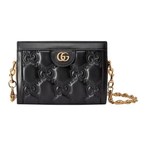 GUCCI Кожа Портативный Crossbody Сумка Сумка через плечо Женская Черная