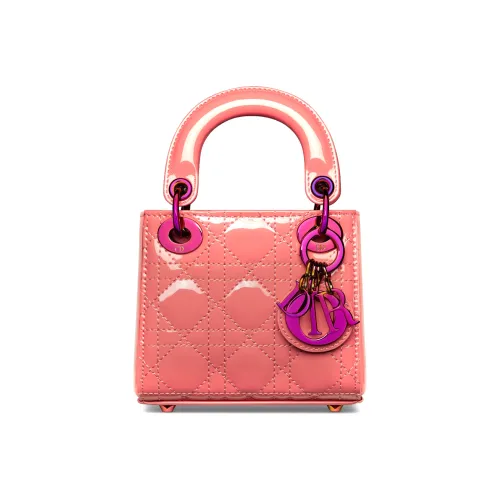 DIOR Lady Dior Лакированная кожа Коровья кожа Сумка Lady Dior Сумка через плечо Сумка Экстра мини Женская