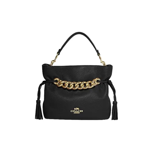 COACH Andy Коровья кожа Сумка Сумка через плечо Сумка через плечо Средний Женская Черная