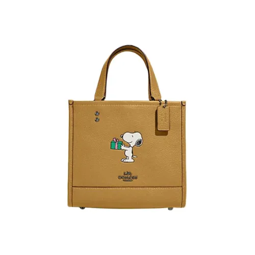 COACH Peanuts Snoopy Коллаборация Dempsey Коровья кожа