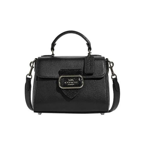 COACH с коровьей кожей и овчиной Сумка через плечо Сумка маленькая Женская Черная