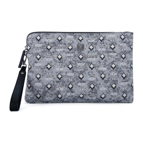 MCM Vintage Monogram Ткань Сумка-браслет Клатч Женский Серый