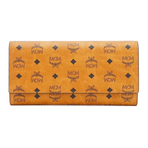 MCM Кожа Клатч Кошелек Унисекс Коньячный Коричневый