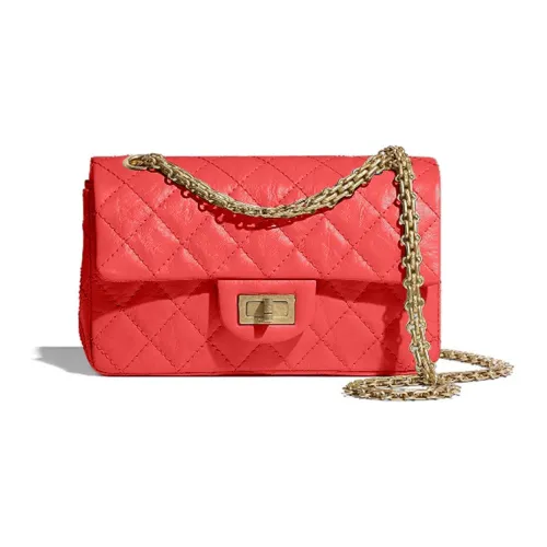 CHANEL 2,55 Телячья кожа Сумка с клапаном Сумка через плечо Мини Женская Красная