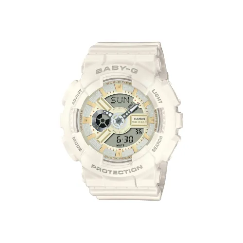 CASIO Малыш г Шоколадная тема Коллекция Кварцевый механизм Часы Женские часы Белый циферблат BA 110XSW 7APRQ