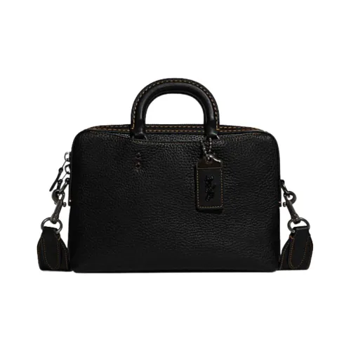 COACH Rogue Коровья кожа Доска Сумка Сумка через плечо Сумка через плечо Средняя Мужская Черная