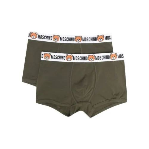 MOSCHINO 1 комплект 2 шт Зеленый+Зеленый Мужские боксеры