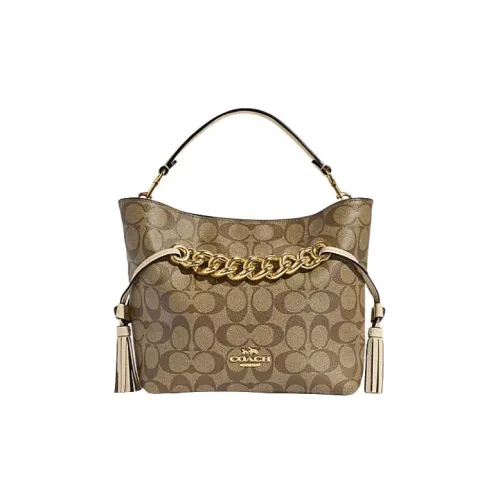 COACH Andy Коровья кожа Сумка Сумка через плечо Сумка через плечо Средний Женская Коричневый