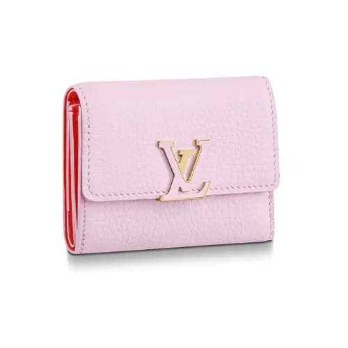LOUIS VUITTON Capucines Taurillon кожа кошелек женский розовый