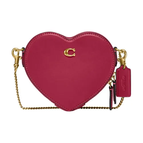 COACH Перчаточная дубленая кожа Сумка через плечо Мини Женская Гиацинт Красный