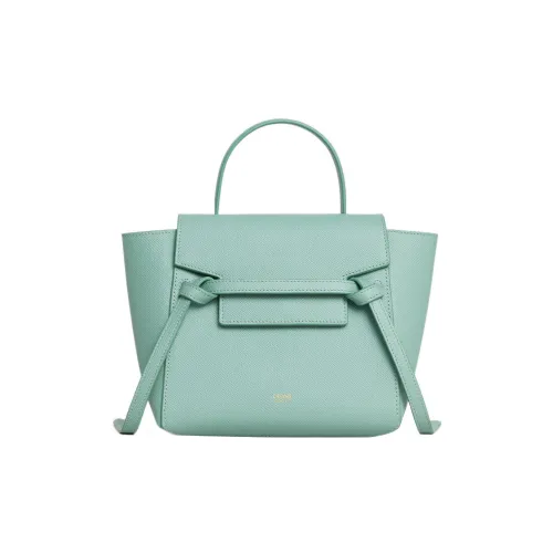 CELINE Ремень с рельефом телячья кожа сумка женский мятно-зеленый