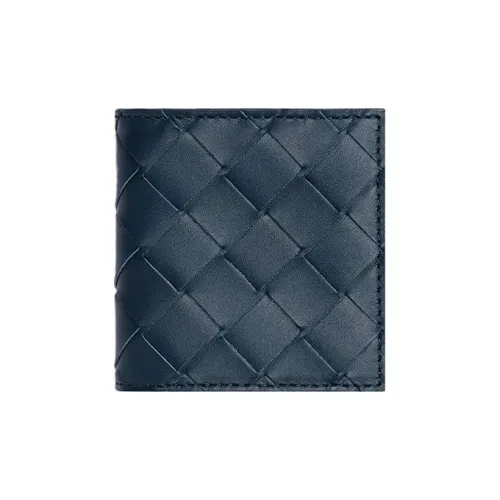 Bottega Veneta Телячья кожа Монетница Мужской Темно-синий