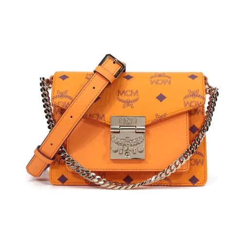 MCM Patricia Visetos Полная с принтом Сумка через плечо Мини Женская Золотая