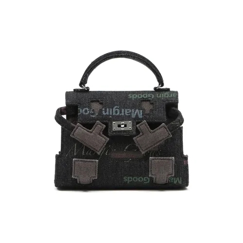 Margin Goods Denim Handbag Shoulder Bag Women's Black