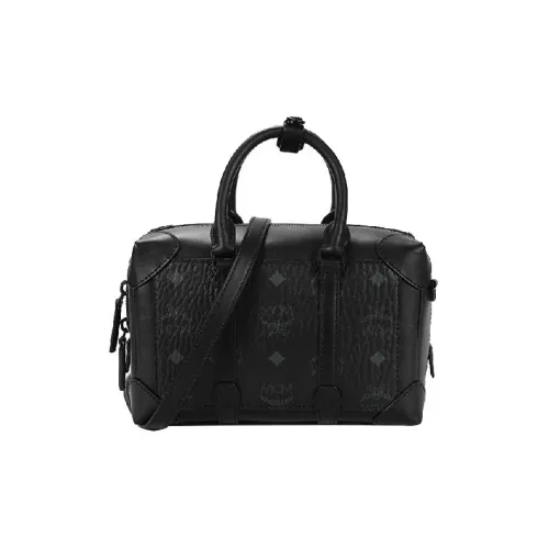 MCM Soft Berlin Visetos Покрытый холст Pillow Bag Сумка через плечо Сумка Маленькая Мужская Черная