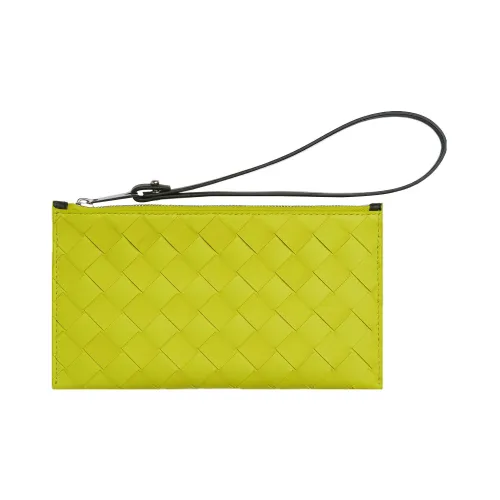 Bottega Veneta Телячья кожа Клатч Кошелек Мужской Киви Зеленый Полевой Зеленый
