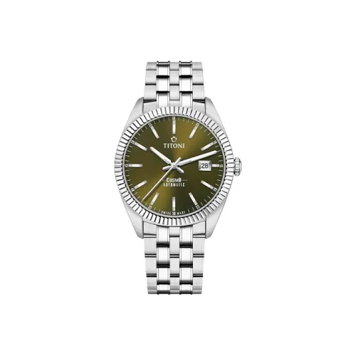 TITONI Механические Мужские часы 41mm*41mm*10,35mm Зеленый
