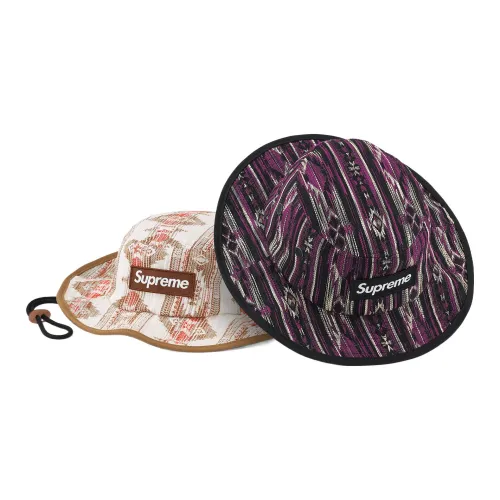 Supreme 100% хлопок Bucket Hats Unisex Фиолетовый Коричневый