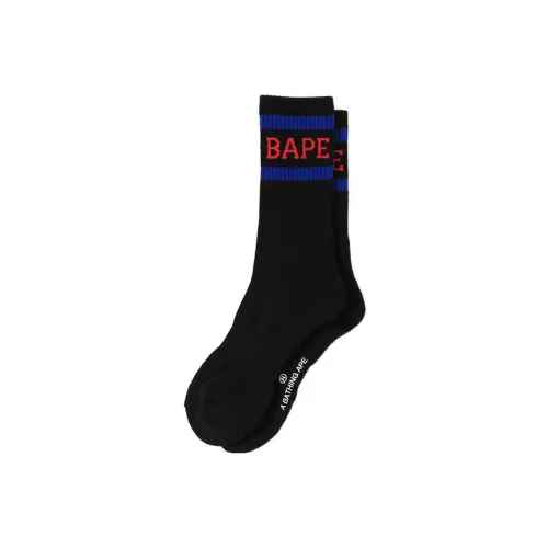 A BATHING APE Черные Женские Носки MID до икры