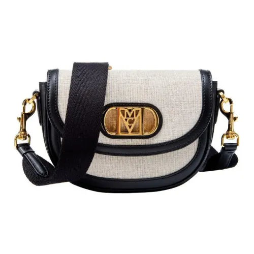 MCM Mode Travia Сумка с тканью и коровьей кожей ручная сумка через плечо женская черная черный золотой