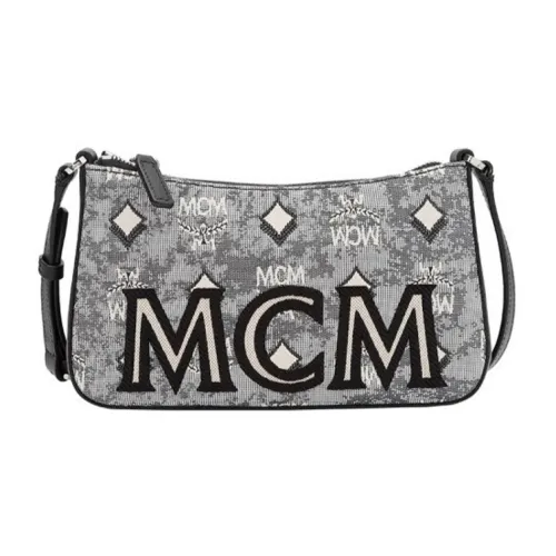 MCM Коровья кожа Подмышечный Сумка на плечо Мини Женская Серый