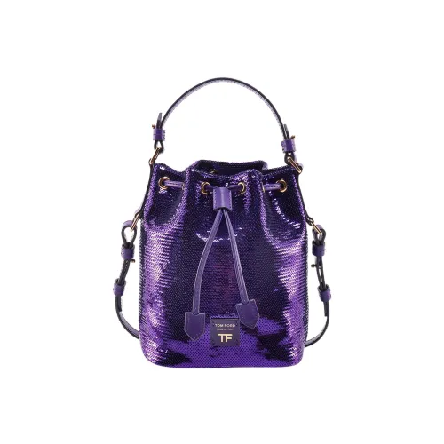 TOM FORD Нейлоновая ведрообразная сумка портативная сумка через плечо женская фиолетовая