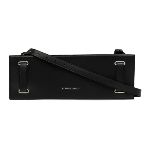 YProject Телячья кожа Сумка через плечо Сумка на плечо Женская Черная