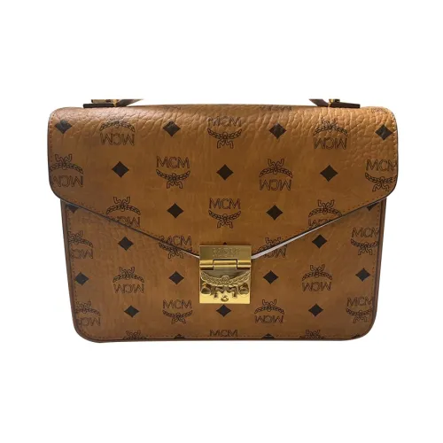 MCM Кожа Сумка Средний Женские Коричневый Коньяк