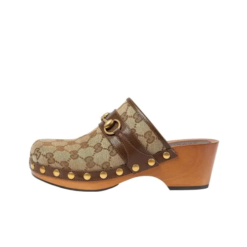 GUCCI Домашние тапочки Женские Коричневый