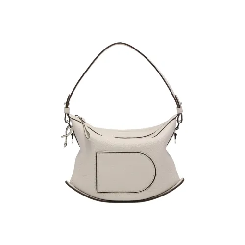 Delvau Pin Swing с рельефным мягким телячьим кожей через плечо сумка сумка Women's White