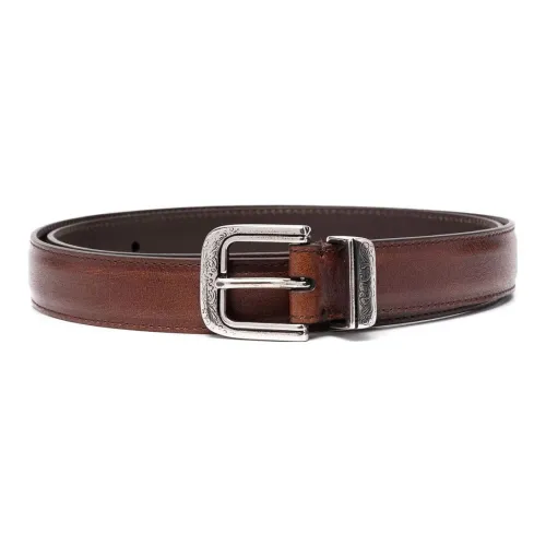 BRUNELLO CUCINELLI Кожаные ремни, коричневый, мужской